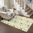 thumbnail image 6 of Washable Area Rugs 3x5 FT Summer Lemon Rugs for Living Room Non-Slip Soft Low-Profile Rectangle Pastoral Leaves Fruits Country Plants Orange Large Rug Carpet for Bedroom Dining Room Home Decor, 6 of 8