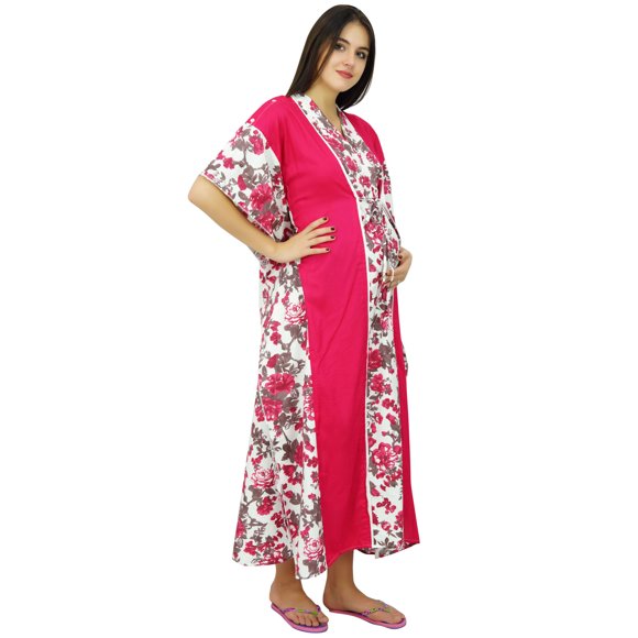 Bimba Nursing Mothers Caftan Cotton Floral Print Maxi Gown| Baby Shower Gift