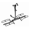 thumbnail image 1 of Reese Bike Rack 63134 Explorer; 1-1/4 Inch And 2 Inch Receiver Hitch Mount; Holds 2 Bikes; Up To 90 Pound Weight Capacity; Bike Tire Clamp; Without Lock; Foldable; Powder Coated Black; Steel, 1 of 15