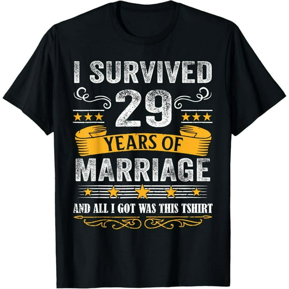 29th Wedding Anniversary shirt Couples Husband Wife 29 Years T-Shirt