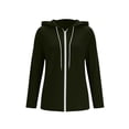 thumbnail image 5 of IUYRTFE Women's Lightweight Zip Up Hoodie Long Sleeve Drawstring Casual Summer Solid Color Top with Pockets, 5 of 7