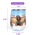 thumbnail image 5 of Merry Christmas Woofmas Xmas Noel Boykin Spaniel Elf Candy Cane Snow 12oz Stainless Steel Wine Tumbler Insulated Cup with Lid Dog Lover - 13017, 5 of 5