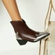 thumbnail image 3 of NECHOLOGY Botas Mujer Adulto Femenino Zapatos Botines mujer Botines de mujer Otoño e Invierno Moda Color puntiagudo Bloqueo Simple Cómodo Tacón cuadrado Tacón grueso (Red, 6.5), 3 of 7