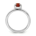 thumbnail image 2 of Sterling Silver Stackable Expressions Polished Red Agate Ring - Size 7, 2 of 3