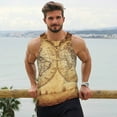 thumbnail image 6 of Salouo Vintage Map Of The World for Men's Tank Tops,Sleeveless Muscle Shirts for Men Quick Dry Workout Tank Top Gym Muscle Tee Fitness Bodybuilding Sleeveless T Shirt-, 6 of 7