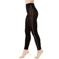 thumbnail image 2 of INC International Concepts Women's Varsity-Stripe Footless Tights, Black Stripe, XS/S, 2 of 3