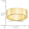 thumbnail image 3 of Primal Gold 10 Karat Yellow Gold 7mm Lightweight Flat Band, 3 of 5