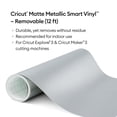 thumbnail image 3 of Vinilo Cricut Smart Removible Mate Metálico Plateado 33 cm x, 3 of 7