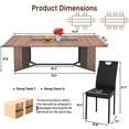 thumbnail image 2 of ANPOO 7-Piece Kitchen Dining Set for 6-10 People, 94" Rectangle Waterproof Wooden Table with 6 Chairs, Easy Clean Farmhouse Dining Table for Dining Room & Kitchen, 2 of 9