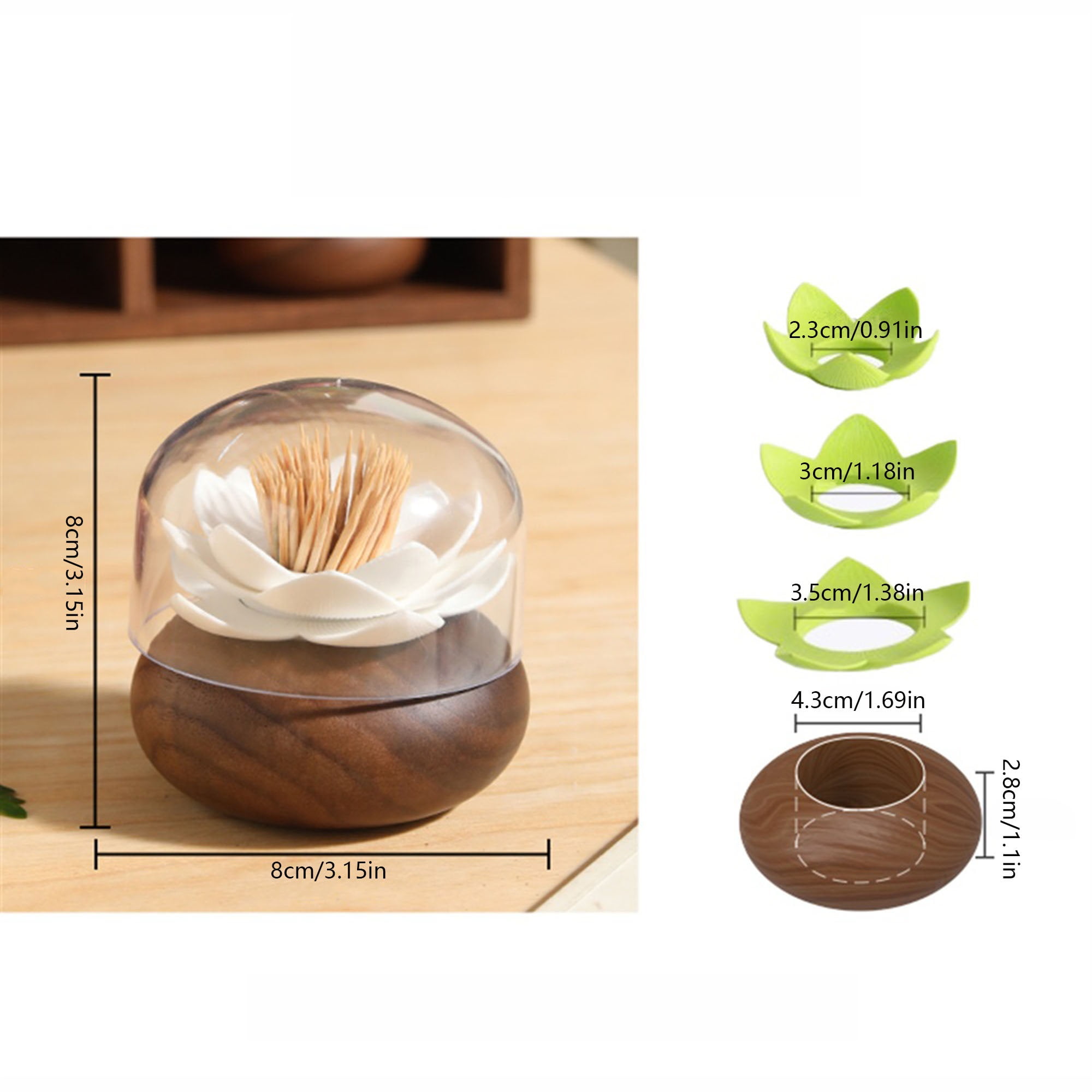Lotus Toothpick Holder Cotton Swab Holder Toothpick Case Toothpicks Organizer Bathroom