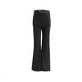 thumbnail image 1 of Women Lace Patch Strap Bootcut Pants white, 1 of 5