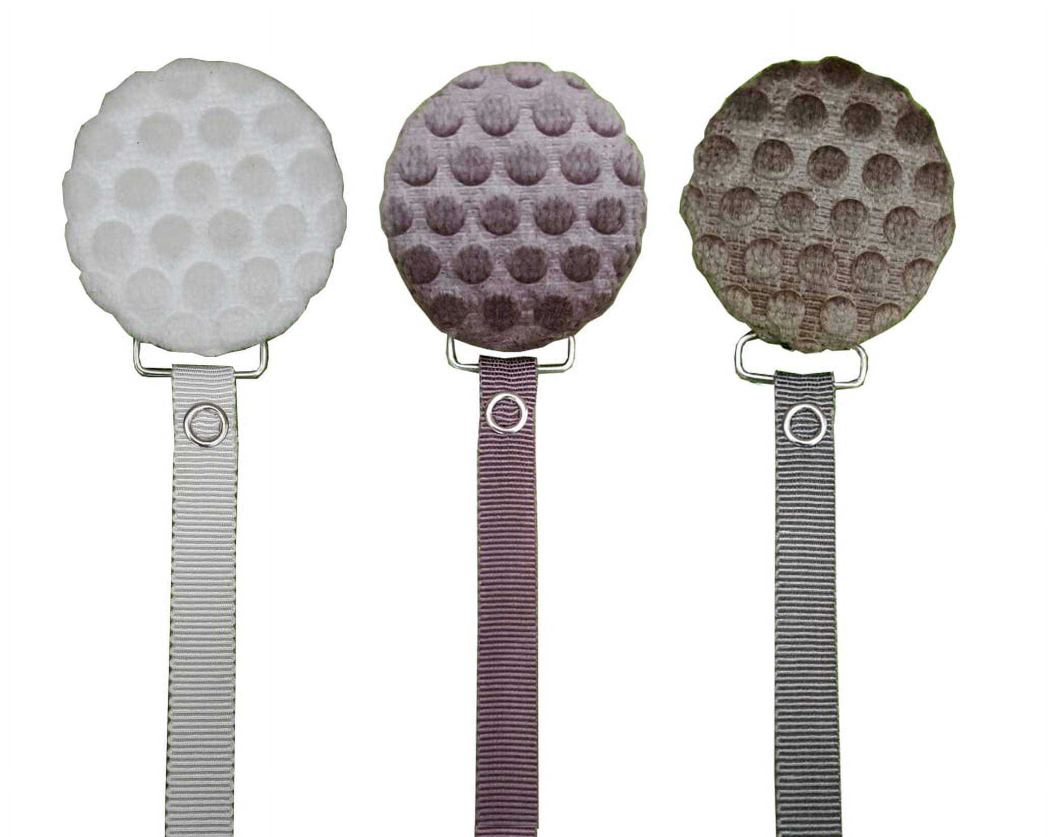 Velvet Polka Dot Pacifier & Clip Set