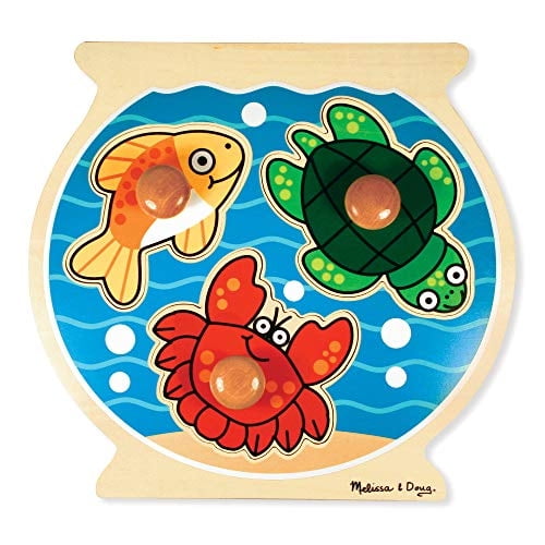Puzzle Melissa & Doug JumboKnob Peces Tortugas y Cangrejos