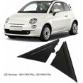 thumbnail image 5 of Cubierta de la bandera del espejo retrovisor de la puerta 1SH17KX7AA Reemplazo de la placa triangular del espejo retrovisor izquierdo derecho para FIAT 500 2012 a 2017 (negro brillante), 5 of 5