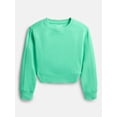 thumbnail image 2 of Athletic Works Girl's Active Fleece Crewneck Sweatshirt and Fleece Jogger Sweatpants Set, 2-Piece, Sizes 4-18 & Plus, 2 of 5