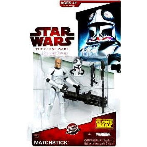 Star Wars The Clone Wars Clone Wars 2009 Matchstick 3.75" Action Figure CW34