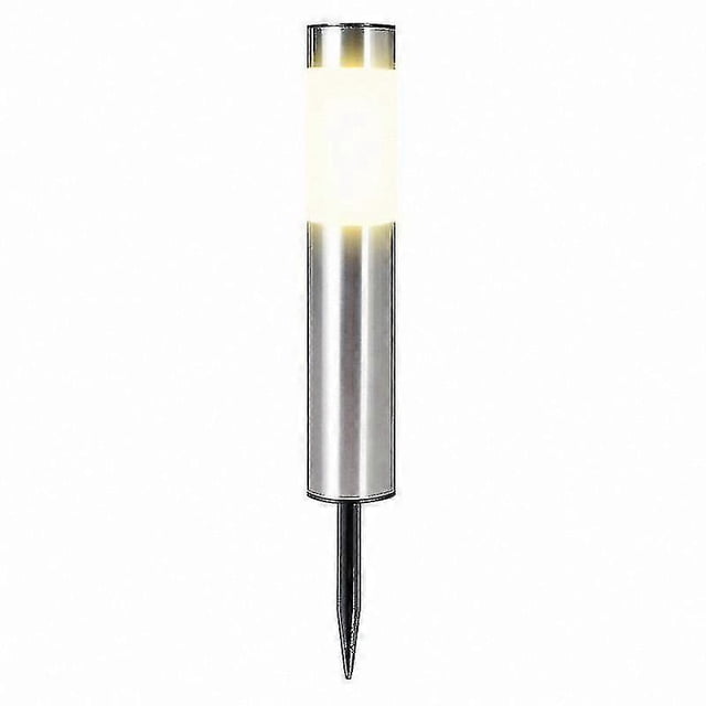 Silver Stainless Steel Bollard Light for Indoor and Outdoor Use Patio Garden Deck Shed Pathway Post Lantern 1pc Silver Tone