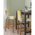 thumbnail image 2 of Yellow Gray White Bar Stool Covers Set of 4, Farmhouse Gradient Abstract Art Stretch Washable Bar Chair Covers with Backs, Removable Pub Counter Height Chair Cover for Kitchen Dining Room Cafe, 2 of 7