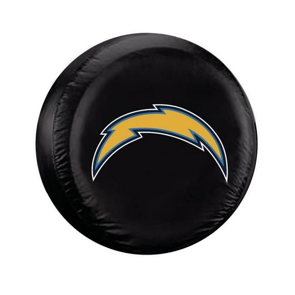 Los Angeles Chargers Tire Cover Standard Size Black