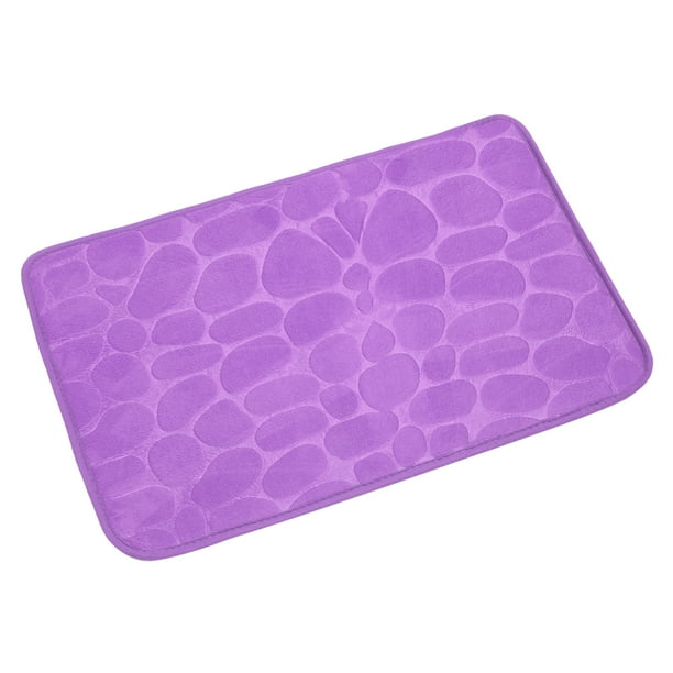Adoquines Baño Alfombras 60x40cm, Antideslizante Baño Alfombras Memoria Espuma Baño Alfombra Alfombra Agua Absorción Alfombras Puerta Esteras para Baño, Dormitorio-Púrpura
