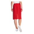 thumbnail image 2 of 1. STATE Womens Red Below The Knee Wrap Skirt 0, 2 of 4