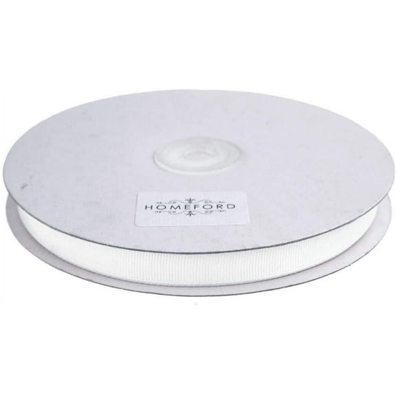 Solid Grosgrain Ribbon, 3/8-Inch, 50 Yards, White