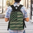 thumbnail image 2 of Easygd Jungle Green Camo USA Flag Versatile and Stylish Backpack: Comfort, Storage, and Durability for College,Work, Travel, and Everyday Use, 2 of 8