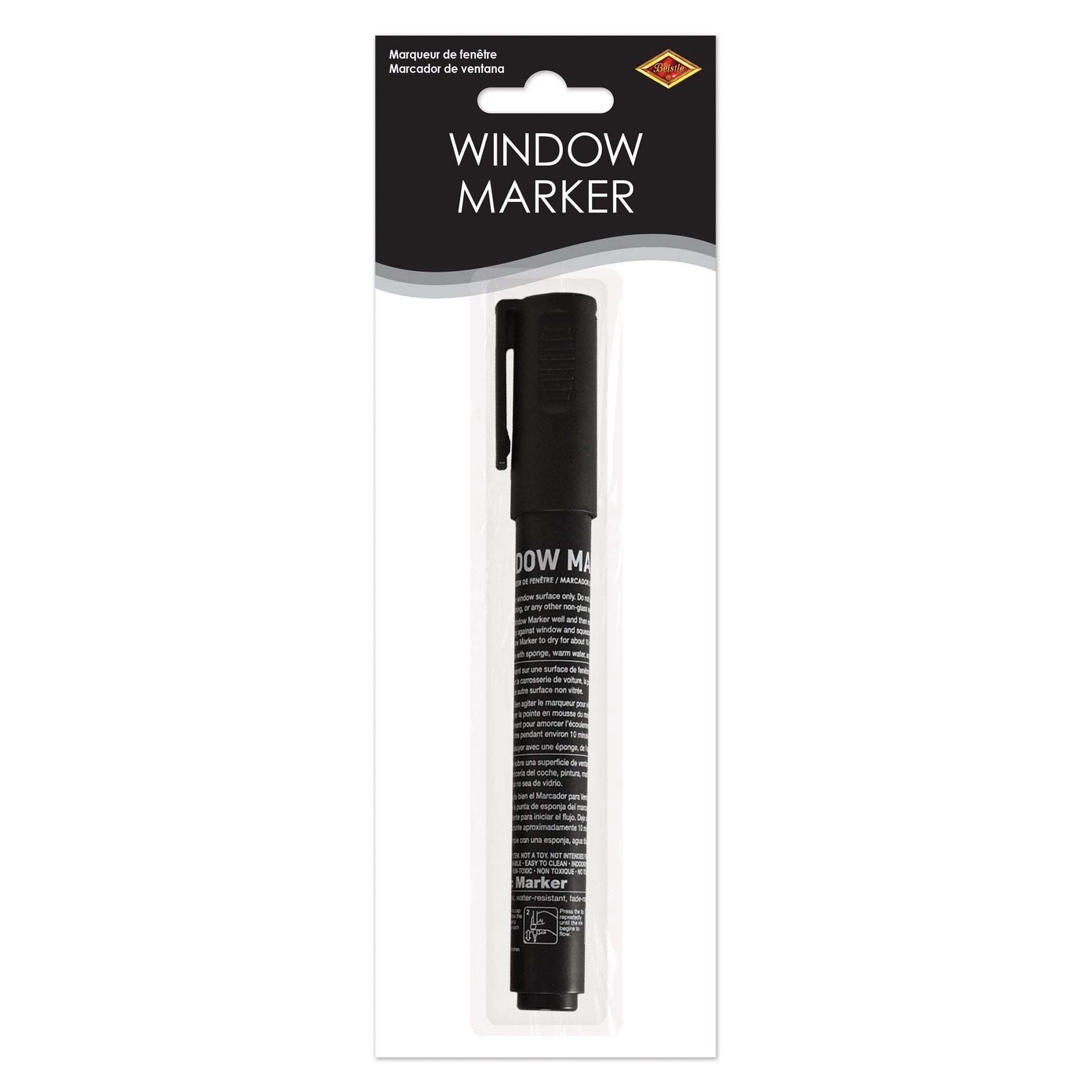 24 Pack Bulk Black Washable Window Marker Indoor & Outdoor Use