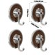 thumbnail image 3 of No Punching Green Dormitory Miscellaneous Items Hooks Jewelry Hanging Hooks Wall Mounted Bathroom Clothes Wall Mounted Racks 4pcs, 3 of 5