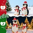 thumbnail image 7 of Nextay Lighted Penguin Family Outdoor Christmas Decoration, 2-Piece Large Eco-efficient Penguins with Detachable Design for Porch and Yard Winter Holiday Figurines,Red, 7 of 7