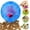 Blue, variant on Puppy Toys Interactive Dog Chew Toys Ball for Small Medium Dogs Chew Teething Teeth Cleaning Treat Food Dispensing Tough Durable Rubber Pet Ball Cleans Teeth Dog Balls Distractive Dog Toy