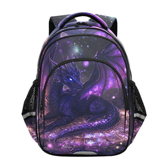 ALAZA Magic Purple Dragon School Backpack Elementary Bag Bookbag Travel Rucksack