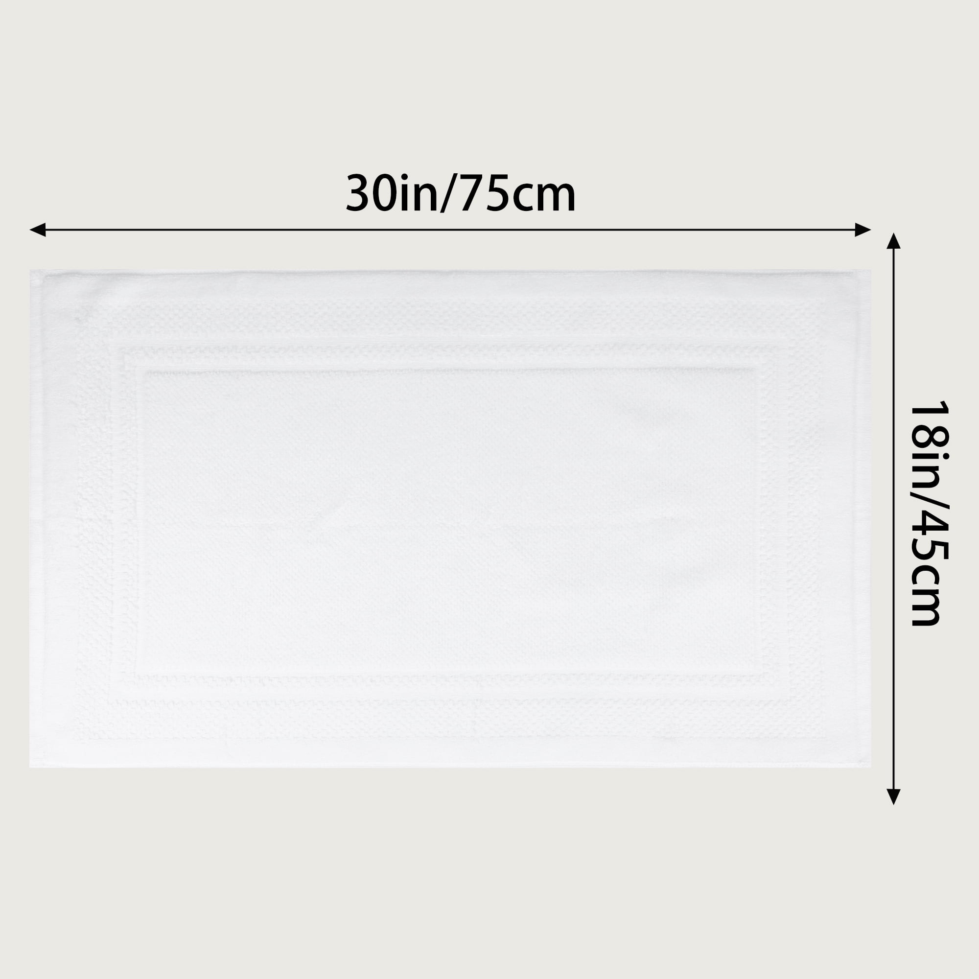 Unique Bargains Washable Cotton Bath Rugs Quick Dry Floor Carpet Shower Mat White