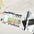 thumbnail image 4 of 2 Pack Pencil Bag 9.84x6.1 Inch 3-Ring Page Turning Folder Zipper Pencil Case Pencil Bag Page Turning File BagBlack Zebra, 4 of 6