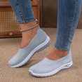 thumbnail image 3 of Rokment Womens Orthopedic Walking Running Slip on Sock Shoes Comfortable Knit Arch Support Nonslip Work Nurses Nursing Tennis Sneakers Grey Size 8, 3 of 7