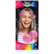 Trolls World Tour Hair Lights 3pk Fibre Optic Color Extensions Clips Dreamworks WOW! Stuff