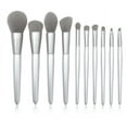 thumbnail image 4 of Makeup Brushes Set - 10 Pcs Silver Conical Wooden Handle Brushes, Soft Fiber Bristles, Makeup Brush Kit, Professional Makeup Brushes, Brush Set Make Up, Beauty Tools Accessories, Holiday Gift, 4 of 4