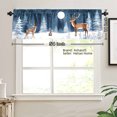 thumbnail image 3 of AshasdS Polyester Window Valance Curtain with Deer and Winter Forest Design for Home Kitchen Living Room Bedroom Bathroom Decor 54x18 inch, 3 of 5