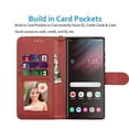 thumbnail image 2 of Galaxy S23 Case, Samsung Galaxy S23 Wallet Case, Galaxy S23 Leather Case, Tekcoo PU Leather Folio Flip Cover Magnetic Closure TPU Shockproof Protective Case Kickstand Strap -Wine Red, 2 of 11