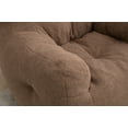 thumbnail image 6 of Bean Bag Chair with Teddy Fabric and Soft Tufted Covered, Fluffy Beanbag Sofa with Memory Sponge Filled, Comfy Lazy Sofa for Dorm Room, Office Room, Apartment or Study, Coffee Brown, 6 of 8
