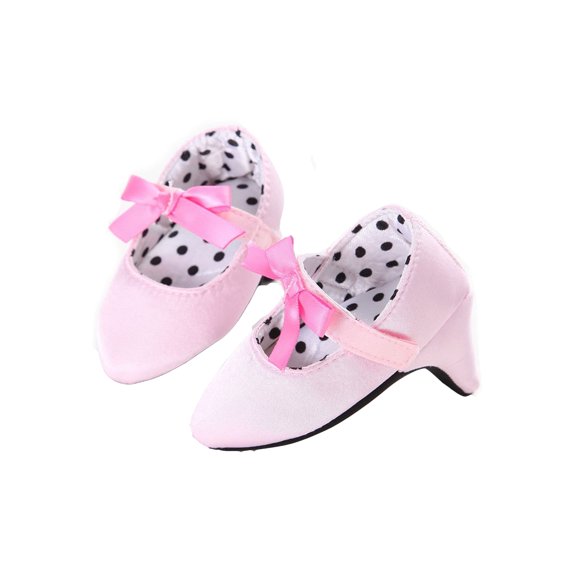 Woshilaocai Baby Girl High Heels For Photos Princess Kids Bowknot Crib Shoes