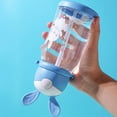 thumbnail image 4 of 500ml Large Capacity Straw Water Bottle for Kids - Portable Plastic Drink Bottle with Cute Rabbit Design, Leak-Proof for School & Travel, 4 of 7