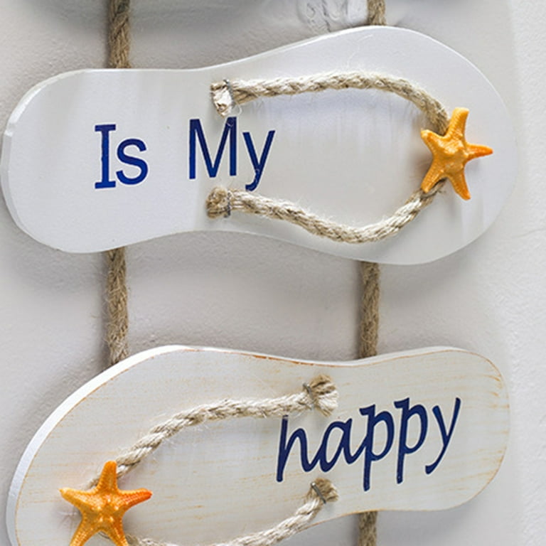 Wooden flip flops home hotsell decor