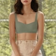 thumbnail image 2 of ManxiVoo Square Neck Strapless Bra For Full Bust Seamless Thin Cup Light Support Convertible Layering Top XL Size Green, 2 of 8