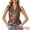 Brown, variant on DARING DIVA Women's Faux Leather Vest Button Down V Neck Halter Vest XS Black