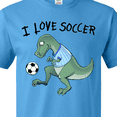 thumbnail image 4 of Inktastic I Love Soccer-Dinosaur in Blue T-Shirt, 4 of 5