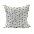 thumbnail image 1 of Cartoon Fluffy Throw Pillow Cushion Cover, Sheep with Clouds Constructed Out of Dots Happy Animals Friendly Print, Decorative Square Accent Pillow Case, 36" x 36", Lavender, by Ambesonne, 1 of 5