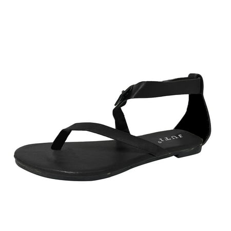 

GNEIKDEING Ladies Shoes Summer Buckle Band Leisure Flat Thong Open Toe Summer Sandals Roma Sandals Gift on Clearance