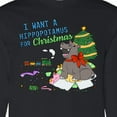 thumbnail image 4 of Inktastic I Want a Hippopotamus for Christmas Long Sleeve T-Shirt, 4 of 5