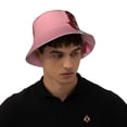 thumbnail image 4 of Honeii Puppy Peeking Through Pink for Unisex Bucket Hat Waterproof Rain Hat Reversible Shiny Rave Bucket Hat for Concert Festival Boonie Cap, 4 of 6